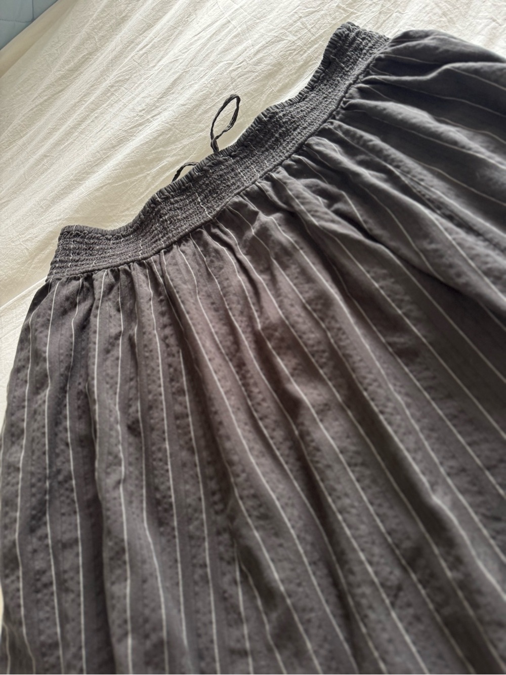 Aerie V Waist Maxi Skirt Grey Pinstripe XXL - Picture 6 of 7